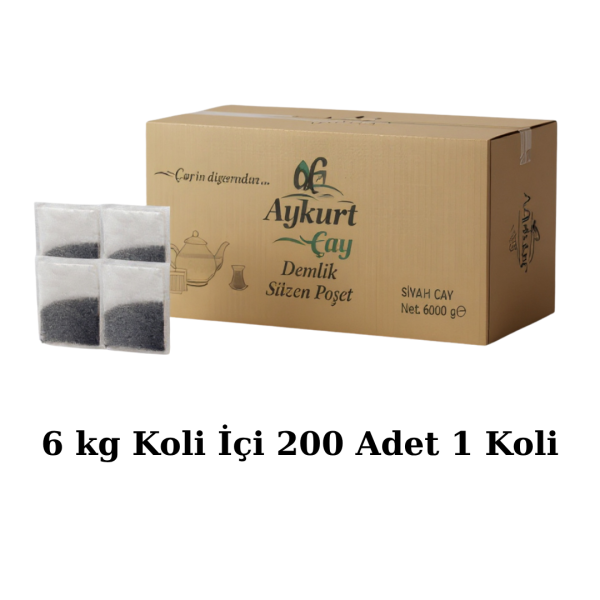 Of Aykurt Çay Demlik Poşet Çay 6 kg 200 adet 1 koli